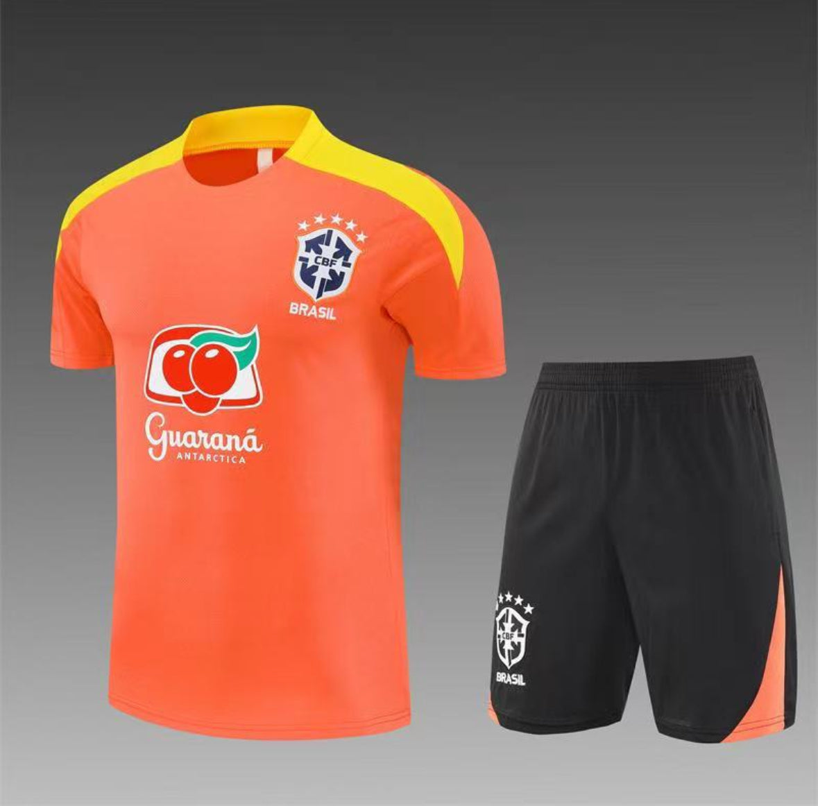 Brazil Orange & Yellow Short Set