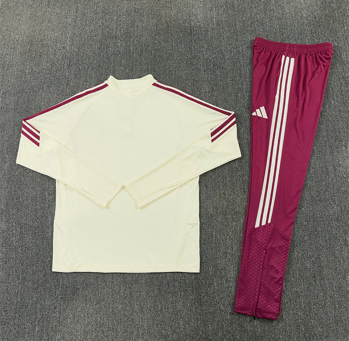 Real Madrid 2026 Cream & Pink 1/4 Zip Tracksuit