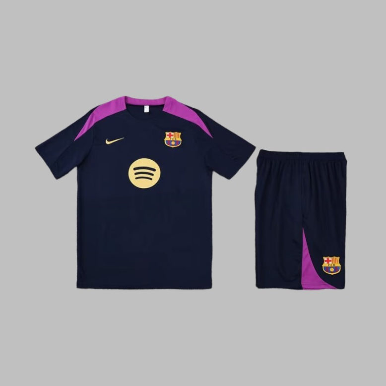 Barcelona 25/26 Black & Purple Short Set