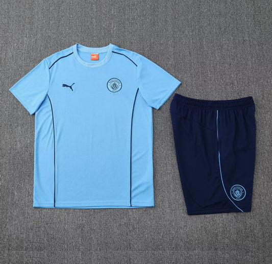 Man City Light Blue Short Set