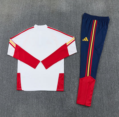Spain 2026 White & Red 1/4 Zip Tracksuit