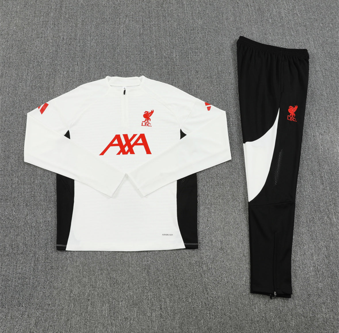 Liverpool 25/26 1/4 Zip up Tracksuit White & Black