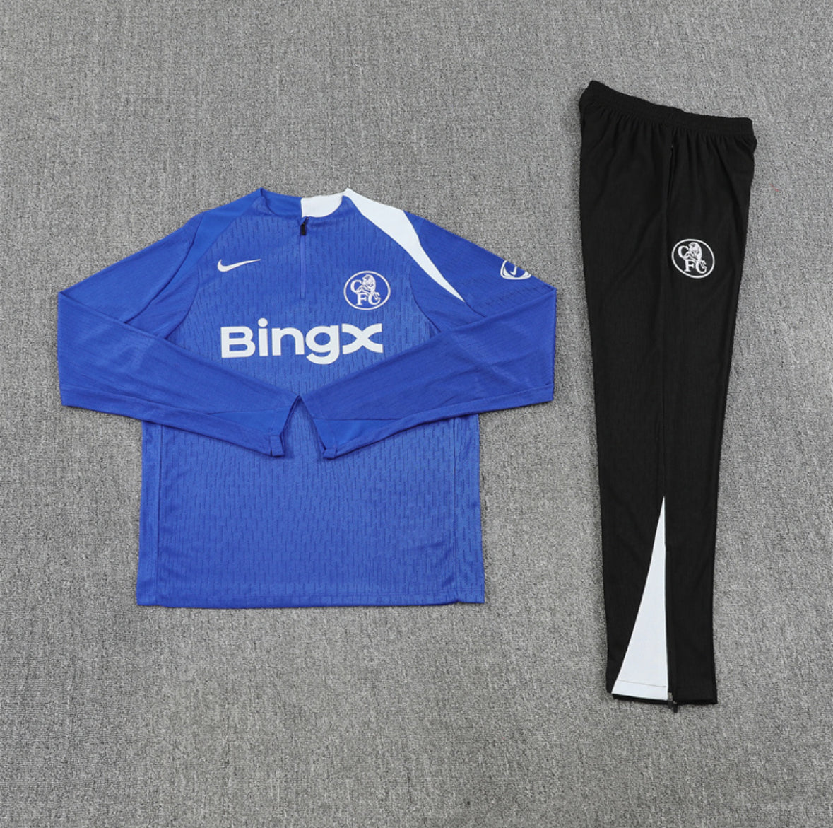 Chelsea Black 1/4 Tracksuit 25/26 Blue & Black