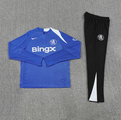Chelsea Black 1/4 Tracksuit 25/26 Blue & Black