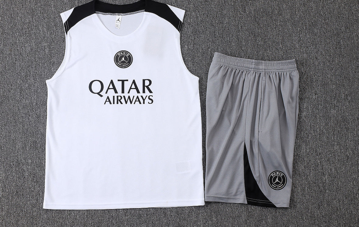 PSG 26/27 White Sleeveless Short Set