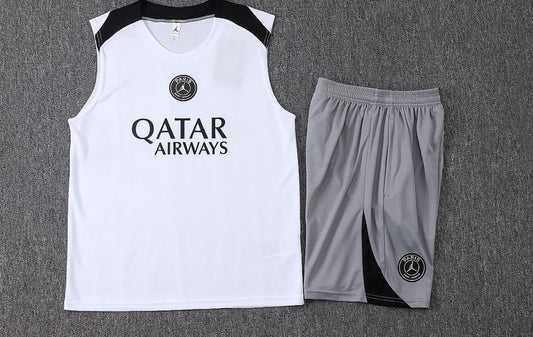 PSG 26/27 White Sleeveless Short Set