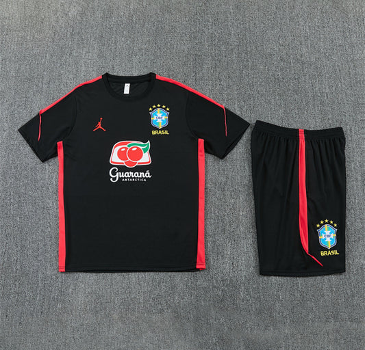 Brazil 2026 Black & Red Short Set
