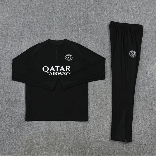 PSG 25/26 1/4 Zip Tracksuit Black