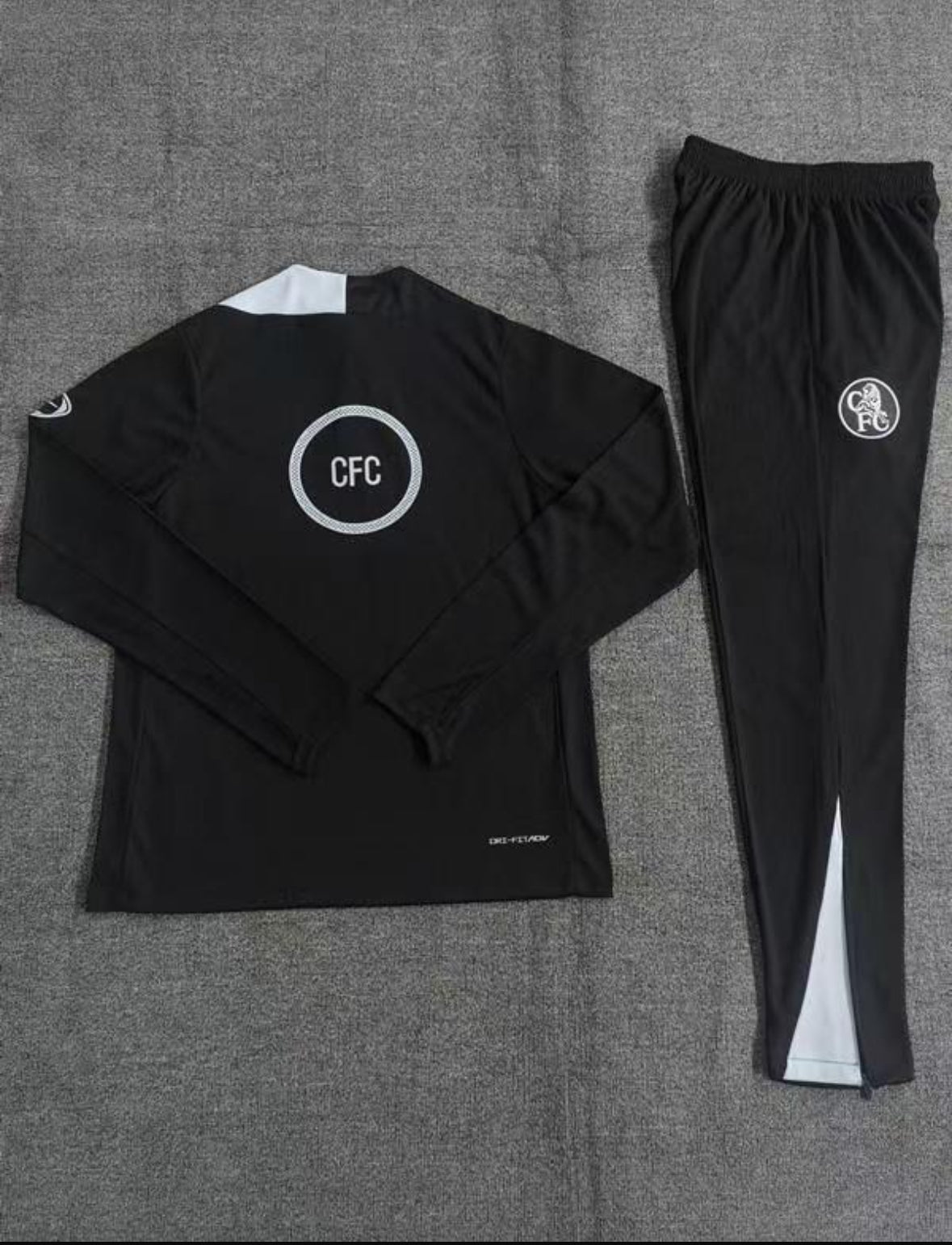 Chelsea Black 1/4 Tracksuit 2025