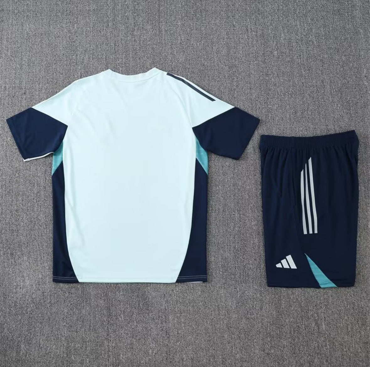 Arsenal White & Dark Blue Short Set