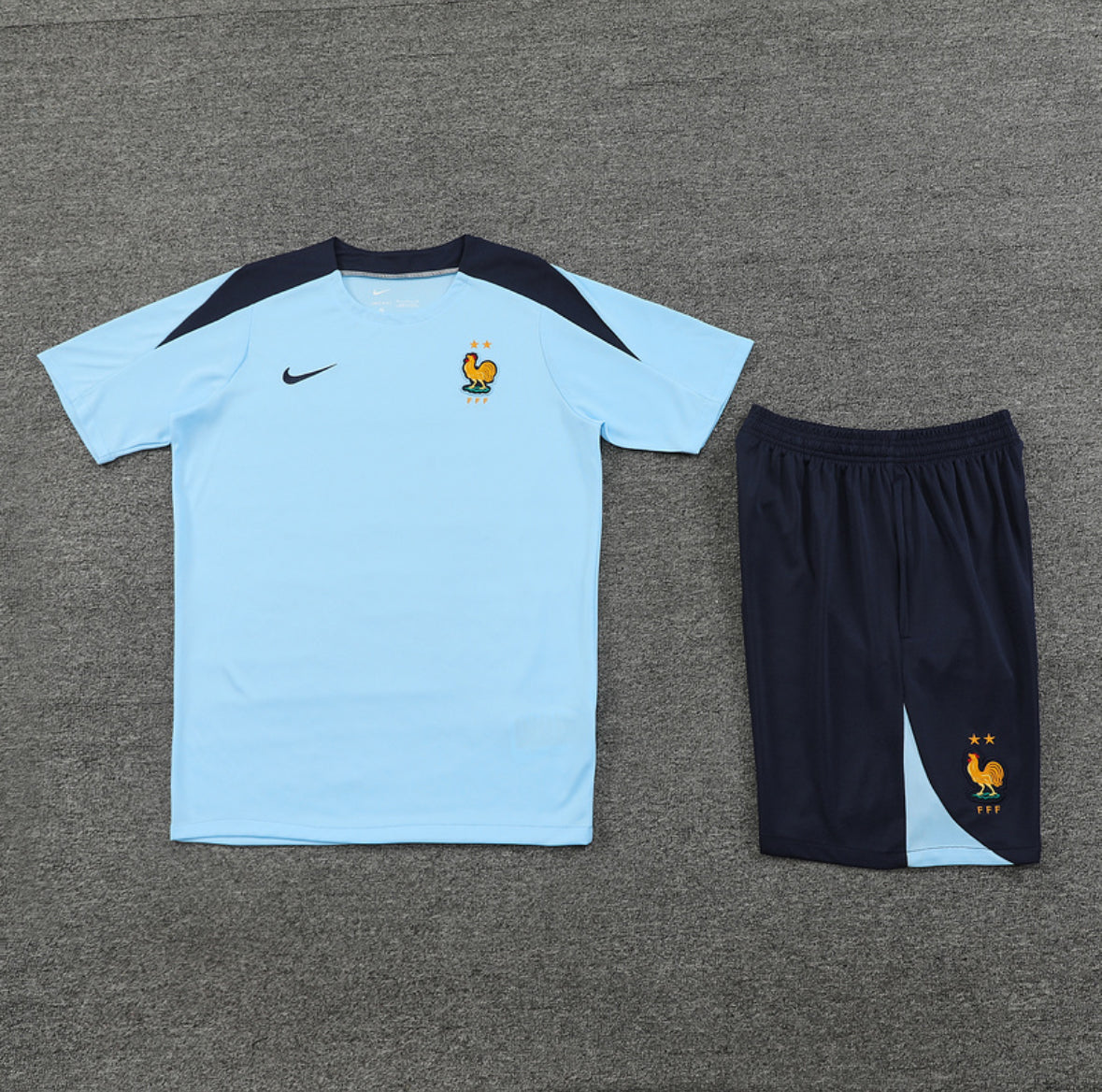 France 24/25 Light Blue & Dark Blue Short Set