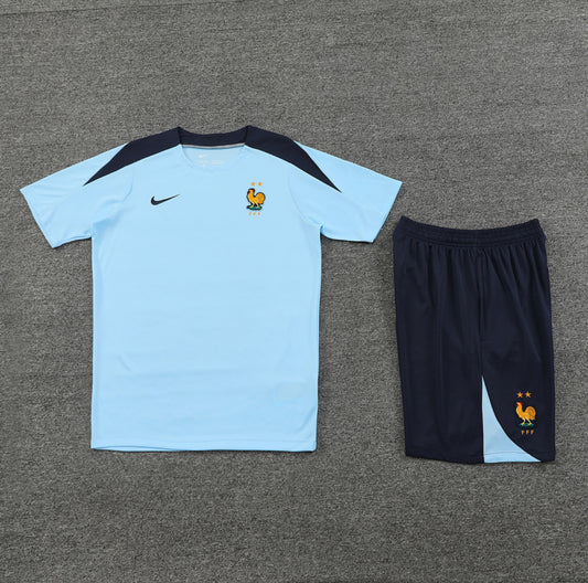 France 24/25 Light Blue & Dark Blue Short Set
