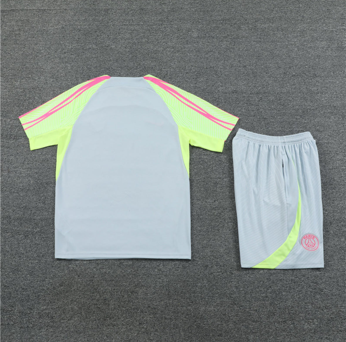PSG Grey & Yellow Short Set