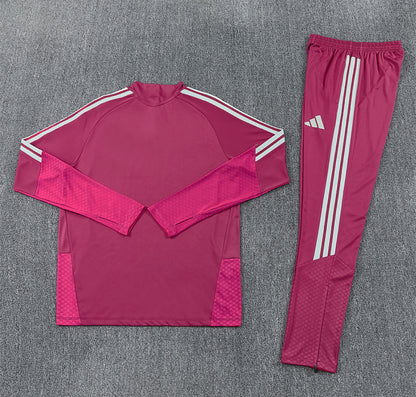 Real Madrid 2026 Pink 1/4 Zip Tracksuit
