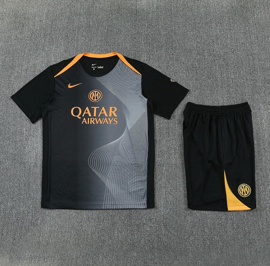 Inter Milan Black & Orange Short Set