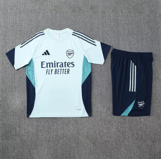 Arsenal White & Dark Blue Short Set