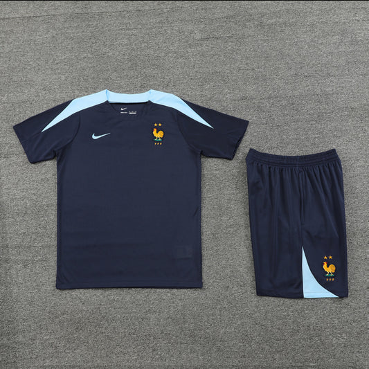 France 24/25 Dark Blue & Light Blue Short Set