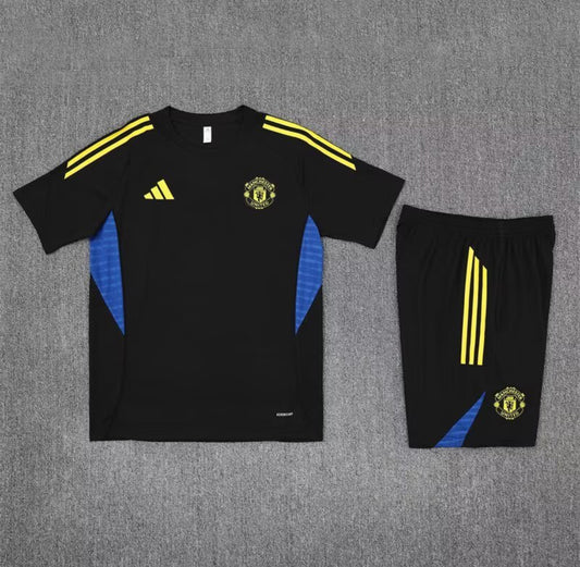 Man UTD Black & Blue Short Set