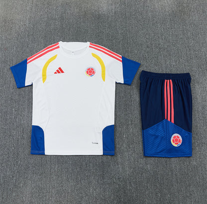 Colombia 2026 White & Dark Blue Short Set