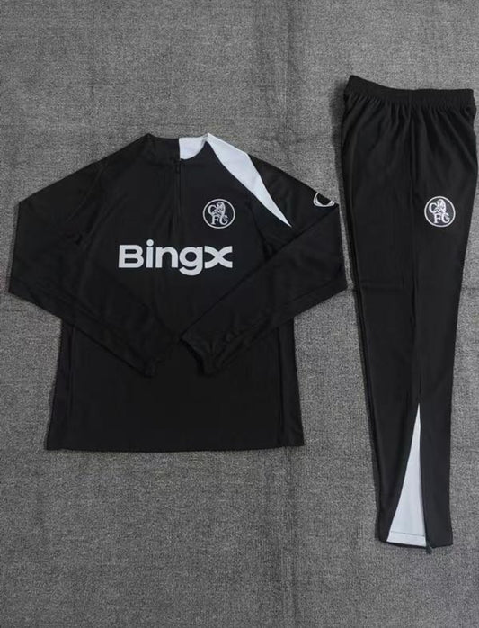 Chelsea Black 1/4 Tracksuit 2025