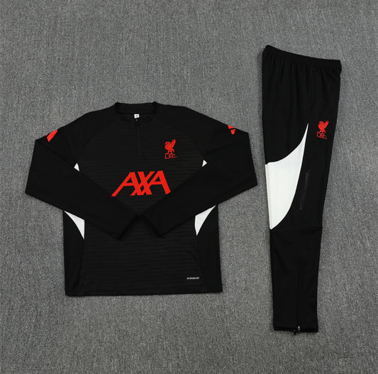 Liverpool Black & Red 1/4 Zip up Tracksuit 25/26
