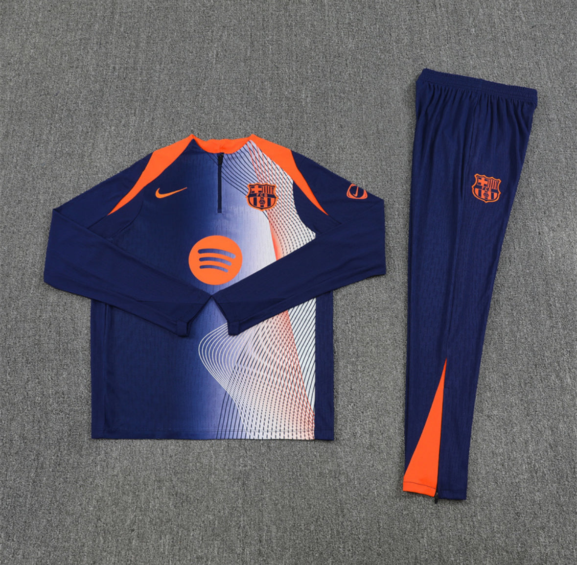 Barcelona Blue & Orange 1/4 Tracksuit 25/26