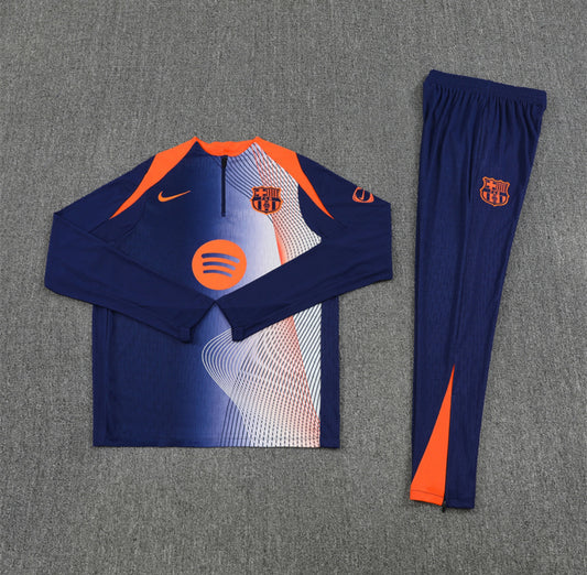 Barcelona Blue & Orange 1/4 Tracksuit 25/26