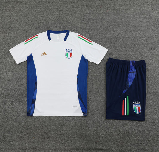 Italy 24/25 White & Blue Short Set