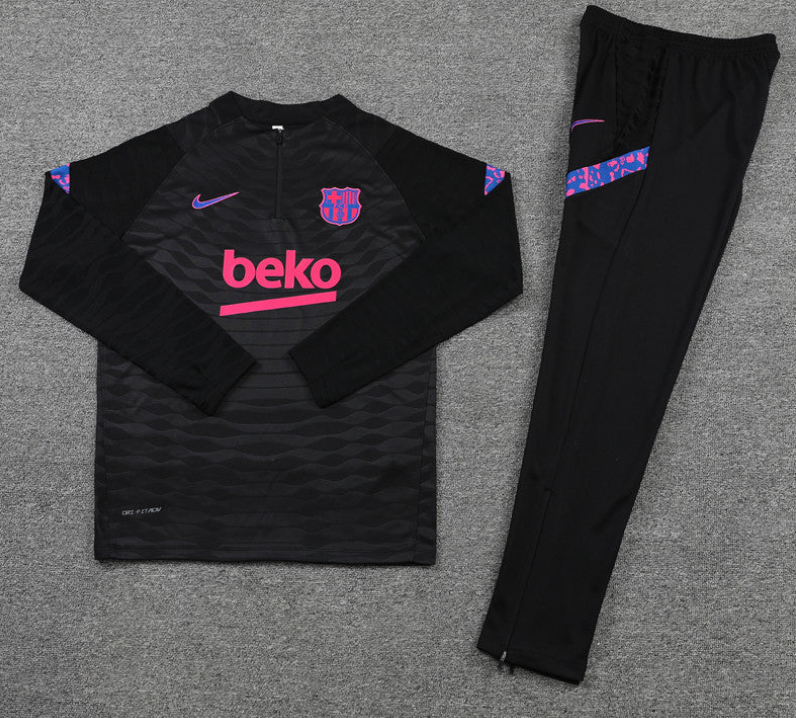 Barcelona Black & Purple 1/4 Tracksuit