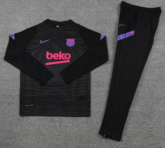 Barcelona Black & Purple 1/4 Tracksuit