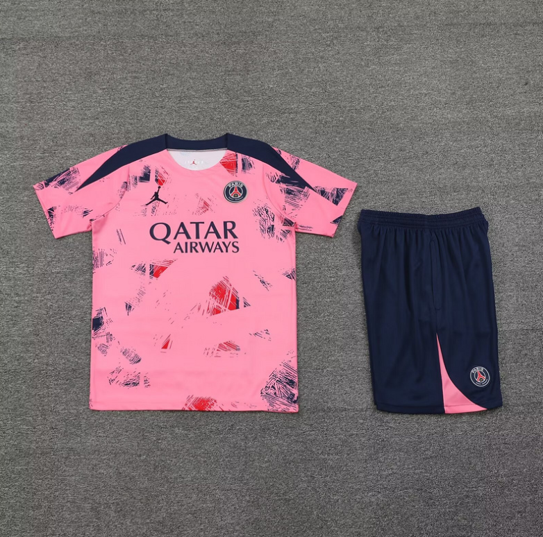 PSG Pink & Dark Blue Short Set
