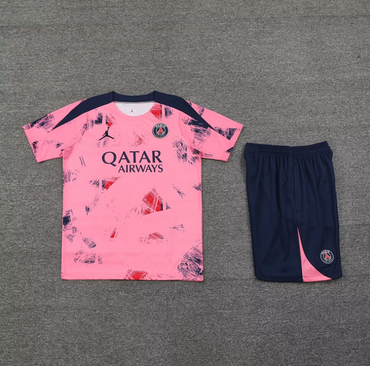 PSG Pink & Dark Blue Short Set