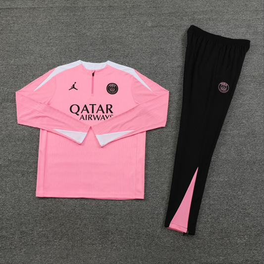 PSG 24/25 1/4 Zip Tracksuit Pink & Black