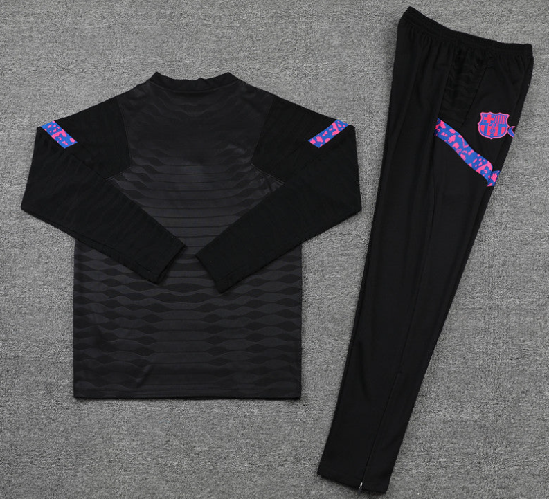 Barcelona Black & Purple 1/4 Tracksuit