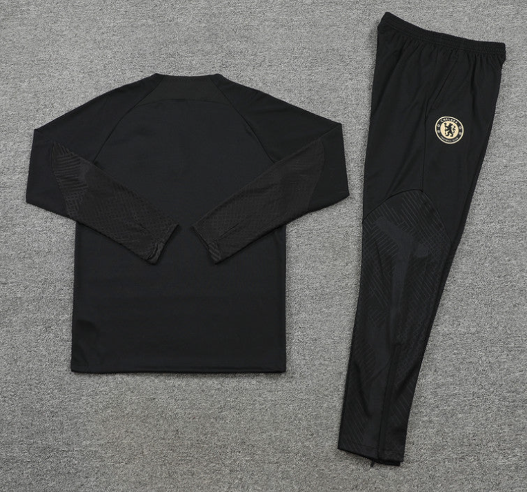 Chelsea Black 1/4 Tracksuit