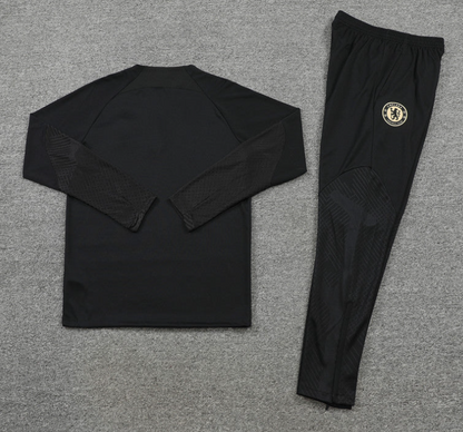 Chelsea Black 1/4 Tracksuit