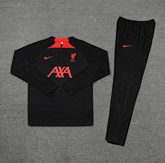 Liverpool Black & Red 1/4 Zip up Tracksuit