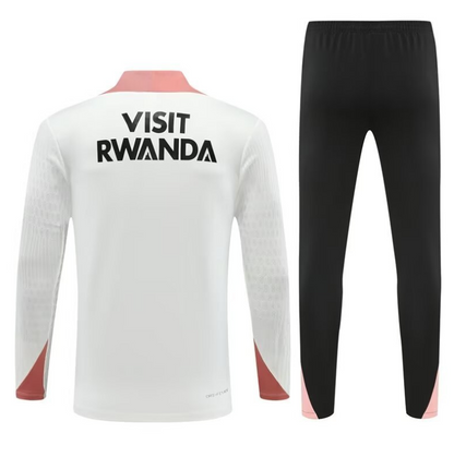 PSG White and Pink 1/4 Tracksuit
