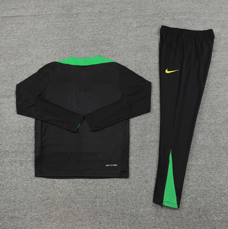 Brazil 24/25 Black & Green 1/4 Tracksuit